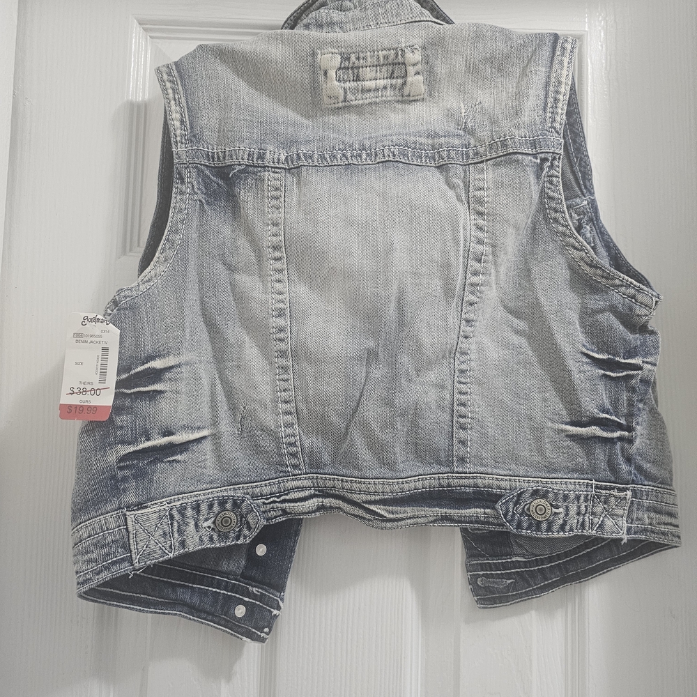 Denim Vest with Button Details - Picture 2 of 2